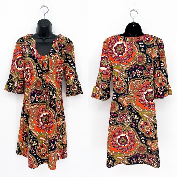 Jude Connally Dresses & Skirts - Jude Connally Nancy Sheath Dress Retro Mod Abstract Paisley Small